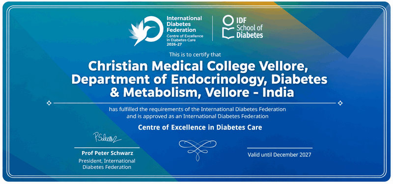 IDF &ndash; Centre ofExcellence in Diabetes Care