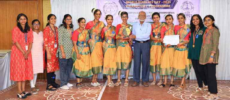 World Diabetes Day dance competition 2025-26 1st prize winners College of Nursing CMC Vellore Chittoor Campus conducted by endocrinology cmc vellore