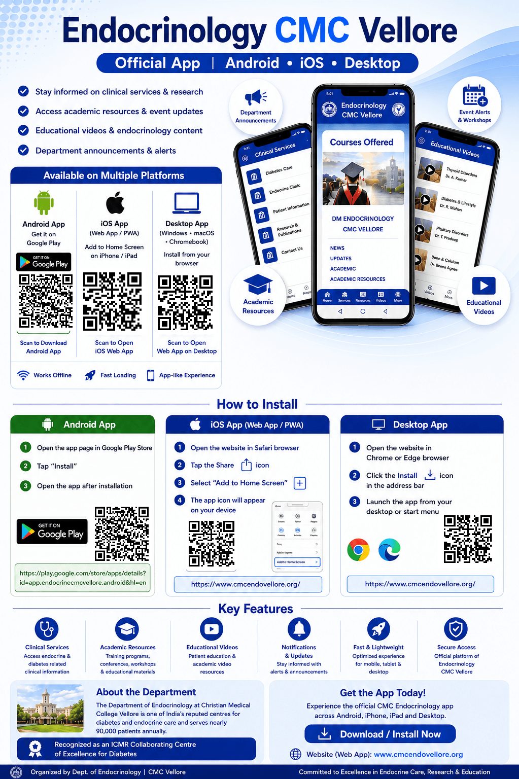 Endocrinology CMC Vellore App Preview