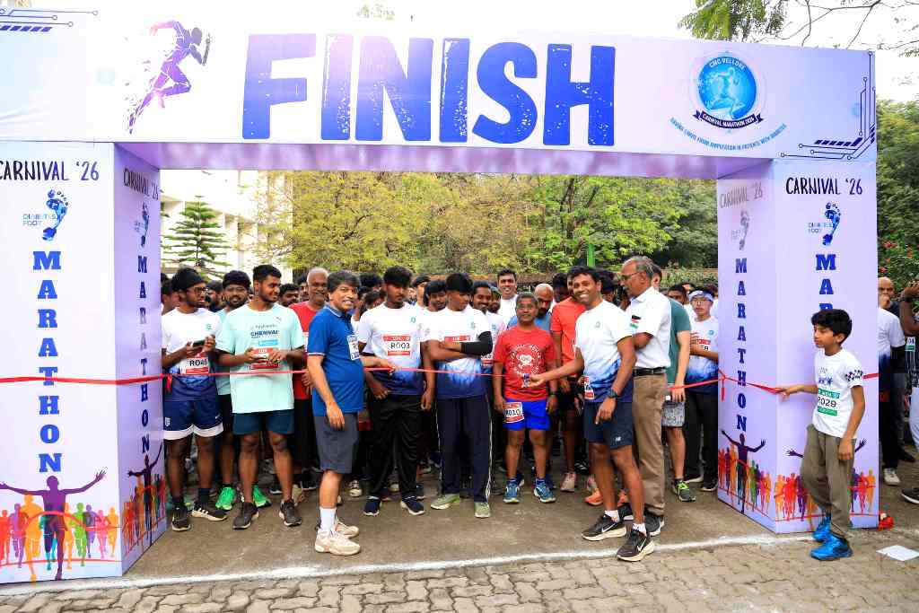 Ribbon-cutting by Dr. Henry Prakash The Carnival marathon 2026, endocrinology cmc vellore Marathon took place on 26th January 2026